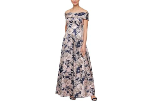Women's Formal Long Ballgown Mother of The Bride Dress with Pockets: Jacquard Weave and Production Notes