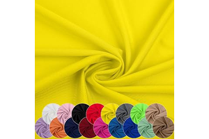 Nylon Spandex Fabric, 80% Nylon, 20% Spandex, Swimwear, Activewear Fabric 4 Way Stretch Sports, Dance, Yoga (Yellow, 1 Yard): Fabric Sourcing and Quality Notes