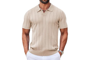 Mens Polo Shirts Short Sleeve V Neck Knit Shirts for Men Casual Old Money Clothes Mens Golf Shirt: OEM Production and Sizing Notes