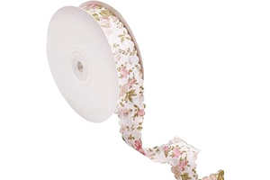 10 Yards Floral Printed Scalloped Ribbon Spring Flower Trim Summer Wavy Edge White Bloom Chiffon Ribbons Grosgrain Print Polyester Fabric Bulk: Print Design and Production Notes