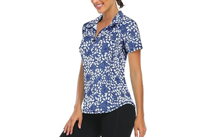 Women's Golf Shirt Short Sleeve UPF 50+ Quarter Zip Running Tops: Print Design and Production Notes