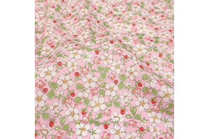 Strawberry & Floral Print Cotton Fabric Cut by The Yard for Quilting, Sewing, Bags, Crafts, Baby Dress, Holiday Party Decor, Home Décor, and: Print Design and Production Notes