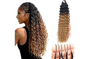Ombre Crochet Human Hair Deep Wave Human Crochet Hair Bundles 18 Inch 120G: Ombre Dyeing and Production Notes
