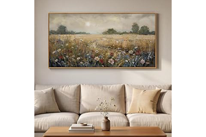 Extra Large Framed Vintage Landscape Wall Art for Living Room, 60x30 Inch: Print Design and Production Notes
