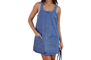 Denim Overall Dress for Women Adjustable Strap Mini Pinafore: OEM Production and Sizing Notes
