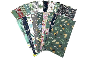 20Pcs 10''x10'' Printed Cotton Fabric Squares for Sewing Quilting DIY Crafts (Colorful Prints, 20PCS - 10''x10''): Print Design and Production Notes