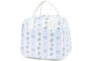 LOVELYWIND Lunch Box for Women, Insulated Lunch Bag, Blue Floral 14-Can(9L): Print Design and Production Notes