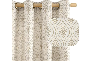 BGment Floral Leaf Curtains for Living Room 84 inch Curtains 2 Panel Set: Print Design and Production Notes