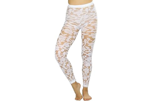 Women's Sheer Floral Lace Full Length Leggings: Print Design and Production Notes