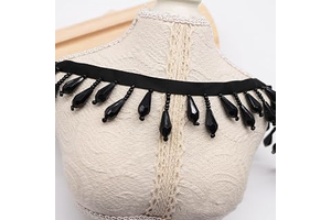 1 Yards Crystal gourd droplets Fringe Beaded Lace Trim Pearl Pendant Tassels Dress Tassel Fringe Lace Trim Decoration Shoes Ornaments Hanging: Fabric Sourcing and Quality Notes