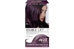 Splat Violet Vibes Double Lift Permanent Hair Dye Kit, 1 Application, Includes Purple Hair Color, Developer, Concentrate, Conditioner, Gloves: Ombre Dyeing and Production Notes