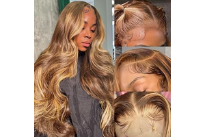 METDIO 13x6 Highlight Ombre 13x6 Body Wave Lace Front Wig Human Hair 20inch: Ombre Dyeing and Production Notes