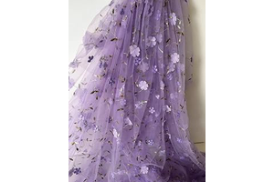 35"x51" Tulle Fabric by Yard Flower Embroidery Mesh Lace Fabric Soft Tulle Lace Fabric for DIY Clothing Dress Design Women Gown Wedding Dress: Ombre Dyeing and Production Notes