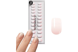 DOONAILS Short Square Press-Ons, Baby Boomer Pink-White Ombre, 30 Nails: Ombre Dyeing and Production Notes