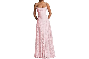 Women's Backless Floral Jacquard Maxi Dress Bridal Shower: Jacquard Weave and Production Notes