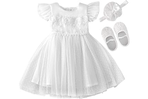 Flower Baby Girl Dresses 0-9 Months Baptism Outfits with Shoes Set: Jacquard Weave and Production Notes