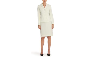 Women's Jacquard Three Button Shawl Collar Jacket & Skirt, 2pc Set: Jacquard Weave and Production Notes