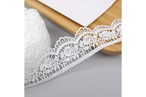 White Venice Lace Trim 7 Yards Scalloped Embroidery Flower Lace Ribbon for Crafts, Dress, Gift Wrapping, Wedding, Home Decoration: Fabric Sourcing and Quality Notes