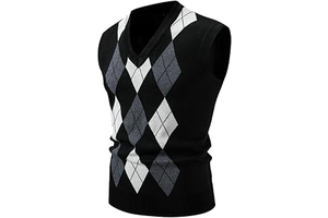 Men's Autumn Winter Casual Diamond Pattern Jacquard Knit Vest: Jacquard Weave and Production Notes