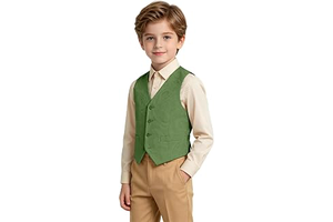 Boys Classic Jacquard Vest for Kids Formal Tuxedo Waistcoat: Jacquard Weave and Production Notes