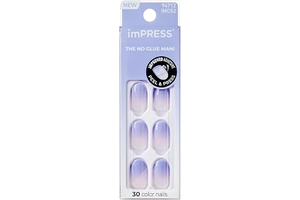 Impress Color Ombre Press On Nails, 'Friendzone', Blue, Short Oval, PureFit Technology, Patented Super Hold Adhesive, Chip Proof, Smudge Proof: Ombre Dyeing and Production Notes