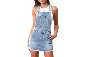 Denim Mini Overall Dress for Women Western Cowgirl Outfit: OEM Production and Sizing Notes