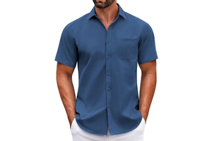 Mens Short Sleeve Casual Button Down Shirts Summer Untucked Dress Shirts with Pocket: OEM Production and Sizing Notes