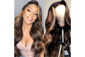 Body Wave Ombre Lace Closure Wig Human Hair Highlight Lace Front Wig 18 In: Ombre Dyeing and Production Notes