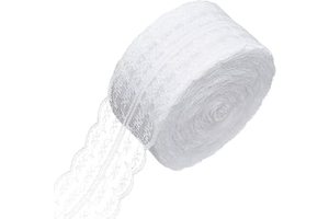 30 Yards White lace lace Ribbon, Gift Wrapping, Dress Decoration, Wedding Decoration, Sewing Crafts (Style6): Fabric Sourcing and Quality Notes