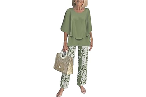 Lounge Sets for Women 2026 Summer 3/4 Sleeve Shirts Wide Leg Pants Sets: OEM Production and Sizing Notes
