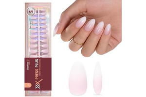 Beetles Short Almond Press On Nails Ombre French Tip 224Pcs 16 Sizes: Ombre Dyeing and Production Notes