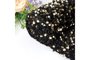 ShinyBeauty Black Gold Fabric Sequin Fabrics by The Yard 3 feet Soft Velvet Material for Sewing Dress Clothing DIY Craft: Fabric Sourcing and Quality Notes