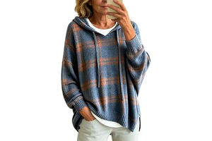 Plaid Sweaters for Women Oversized Knit Long Sleeve Casual Pullover Hoodie: Jacquard Weave and Production Notes