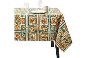 Vinyl Tablecloth, Waterproof & Oil-Proof Plastic Table Cover with Flannel Backing, Wipe Clean, Durable Rectangle Table Cloth for Dining: Fabric Sourcing and Quality Notes