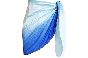 Women's Short Sarong Wrap Skirt Chiffon Swimsuit Cover up Beach Pareo Wraps: Ombre Dyeing and Production Notes