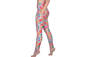 Printed Yoga Leggings with Pockets Women's High Waisted Yoga Pants Soft Lightweight Workout Leggings: Print Design and Production Notes