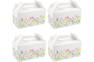 25 PCS Wild Flower Gift Boxes, Spring Party Favor Treat Birthday Candy Box: Print Design and Production Notes