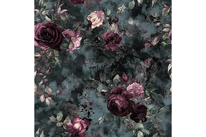 Livelynine Teal Floral Wallpaper Peel and Stick Vintage Limewash Green Blue Red Rose Wallpaper for Bedroom Removable Dark Teal Moody Contact: Jacquard Weave and Production Notes