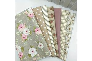 7 Pcs 10x10 Inch Cotton Fabric Squares Vintage Brown Floral Print Precut Patchwork Quilting Bundles DIY Sewing Scrapbooking Cushion Craft: Print Design and Production Notes