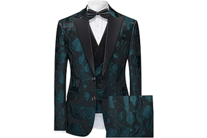 Men's Slim Fit Suits Jacquard Tuxedo for Men Business Wedding Party: Jacquard Weave and Production Notes