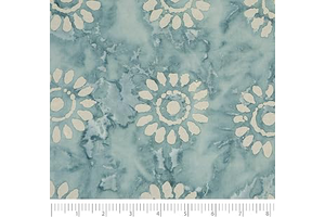 Singer 100% Cotton Batik Collection Cadet Blue Sunflower 42 Inches Wide 2 Yard Precut: Print Design and Production Notes