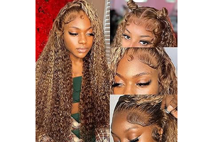 13x6 Ombre Deep Wave Lace Front Wigs Human Hair Honey Blonde Wig 26inch: Ombre Dyeing and Production Notes