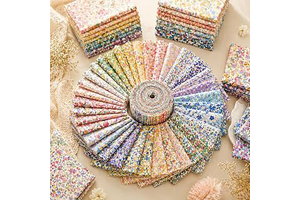 42PCS Floral, Cotton Fabric, Precut Quilting, Strips Material Sewing-Multi: Print Design and Production Notes