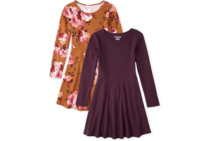 Girls Printed Skater Dress, Long Sleeve: OEM Production and Sizing Notes