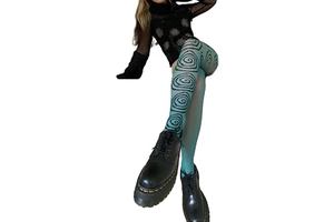 Women Y2k Printed Tights Mesh Pantyhose Stockings Vintage Floral High Waist Skinny Leggings Streetwear: Print Design and Production Notes