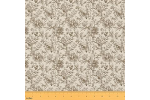 Erosebridal Beige Brown Floral Fabrics By The Yard Vintage Floral Peony: Print Design and Production Notes
