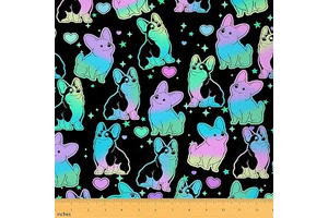 jejeloiu Cute Corgi Upholstery Fabric Soft 1 Yards: Fabric Sourcing and Quality Notes