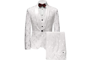 Men's Jacquard 3 Piece Tuxedo Suit: Jacquard Weave and Production Notes