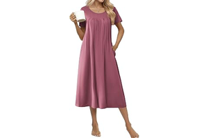 Cotton Nightgowns for Women Long Pleated House Dresses with Pockets: OEM Production and Sizing Notes