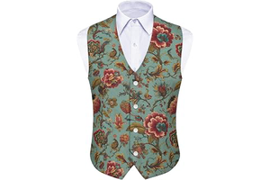 Men's Waistcoat Suit Vest Slim Fit Causal Formal Business Vest Jackets Lightweight Wedding Party Tuxedo Wear: Jacquard Weave and Production Notes